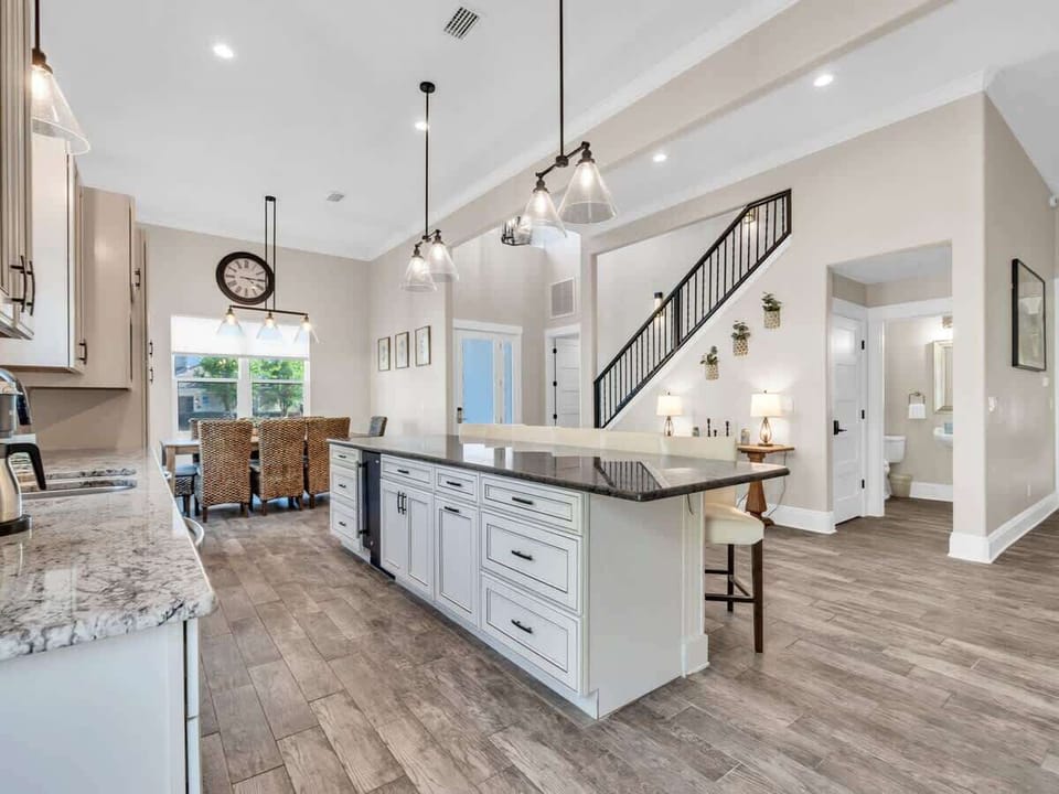 Gorgeous Kitchen with Oversized Island, Wine Fridge and Gourmet Cooking Features