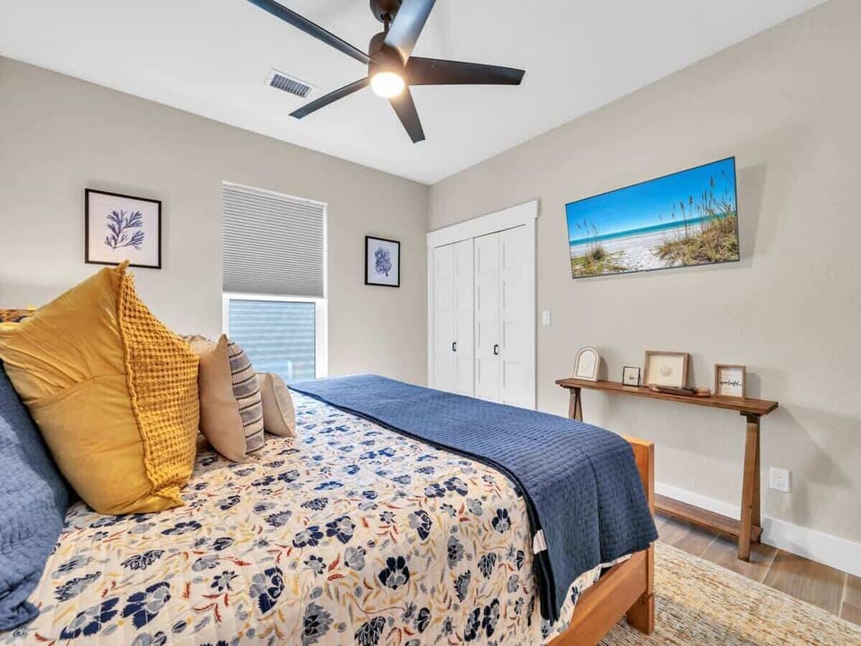 Second Floor King Bedroom with Shared Hallway Bath and Window Views
