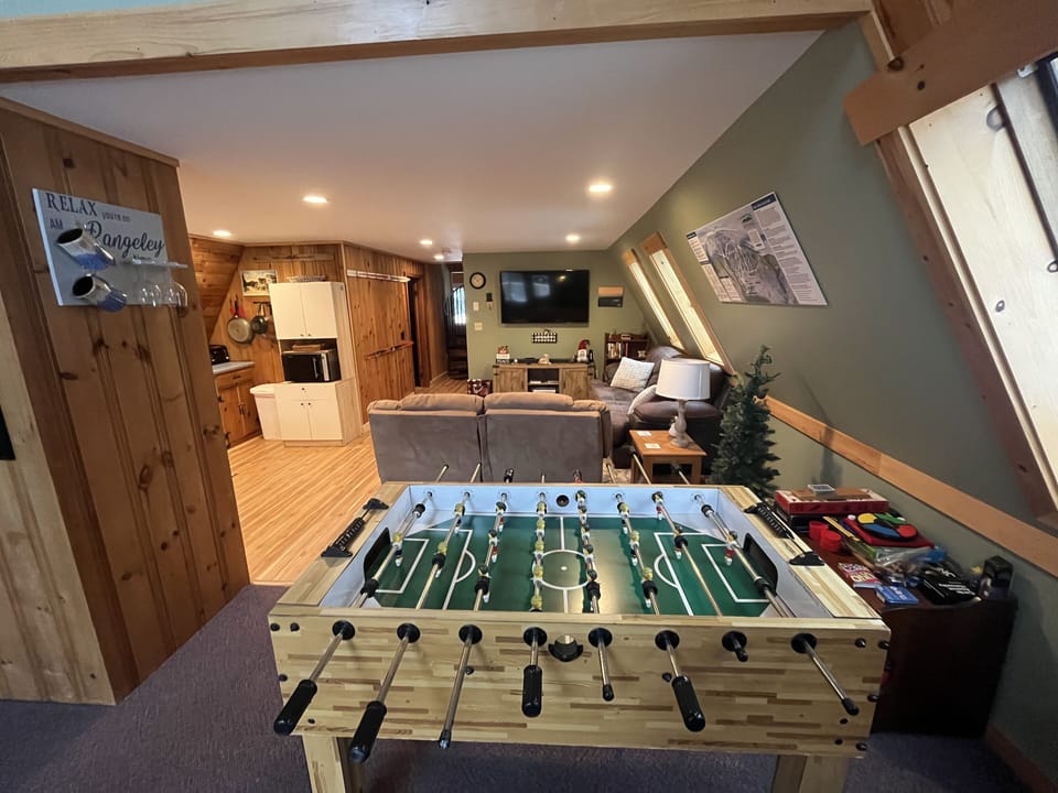Foosball table is fun for all ages!