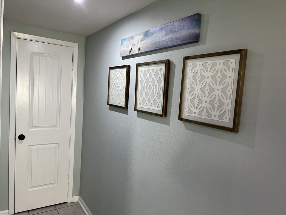 Hallway to downstairs bathroom