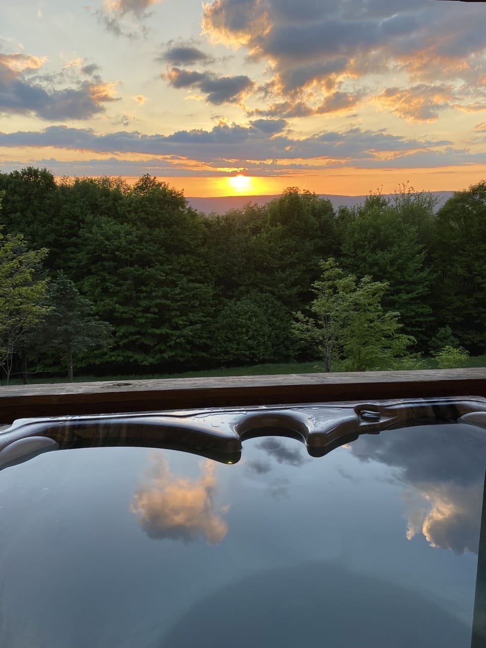 Sunset from hot-tub