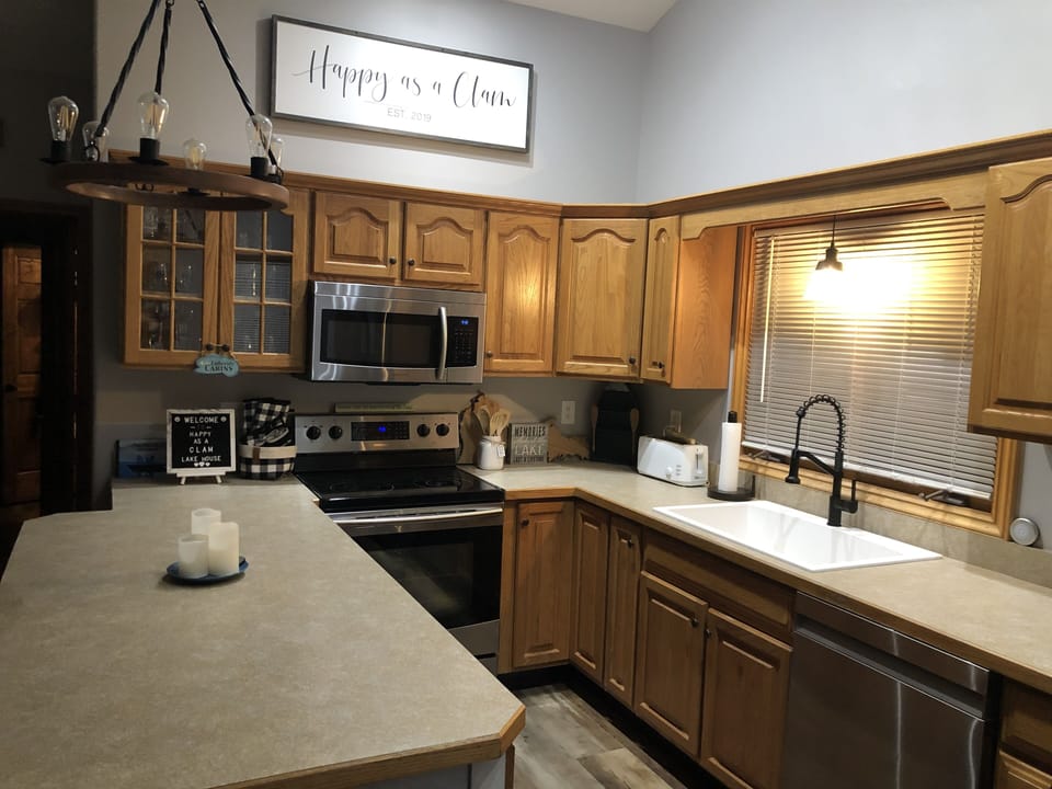 New appliances and sink