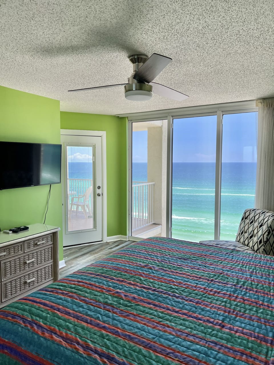 Master Bedroom with a door entrance to balcony 