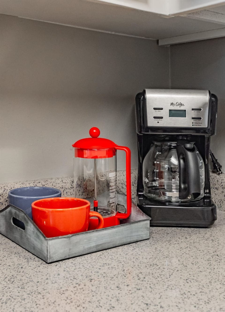 Coffee and sugar are provided for your convenience. 