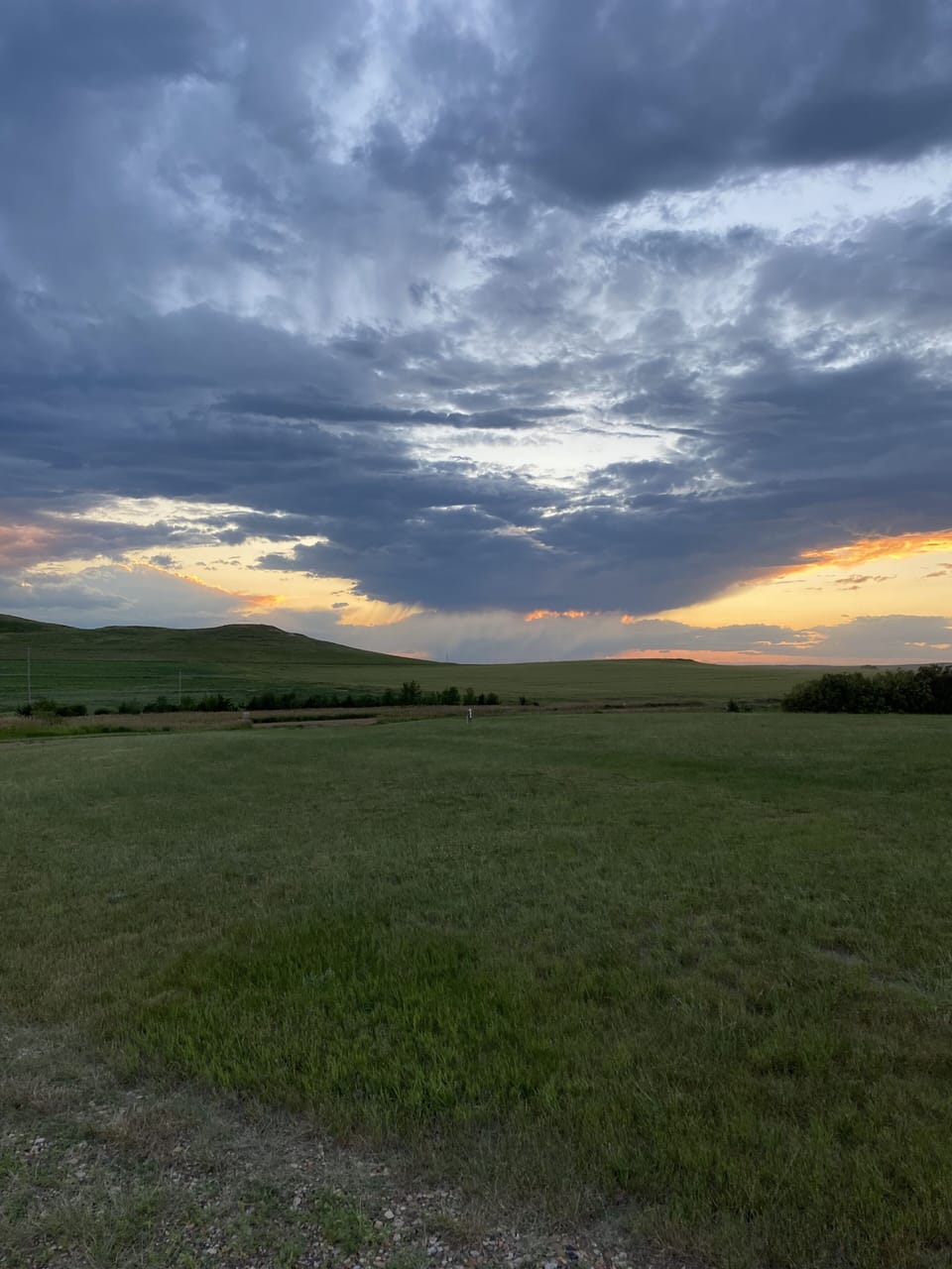 Facing west