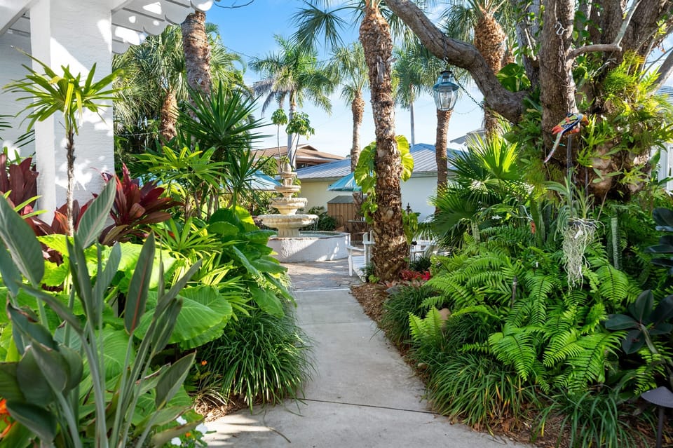 Walk to the beautiful courtyard