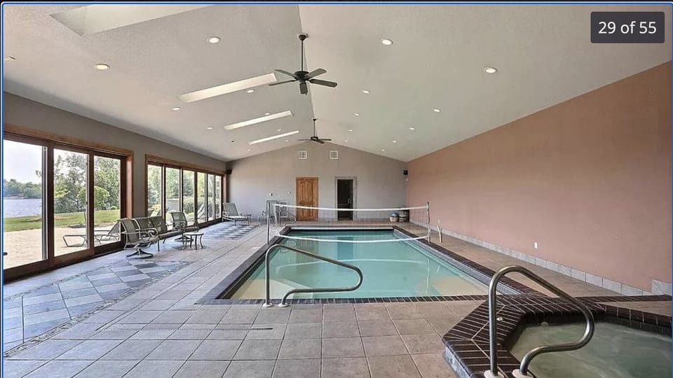 Indoor pool with Steamroom and Hot tub

