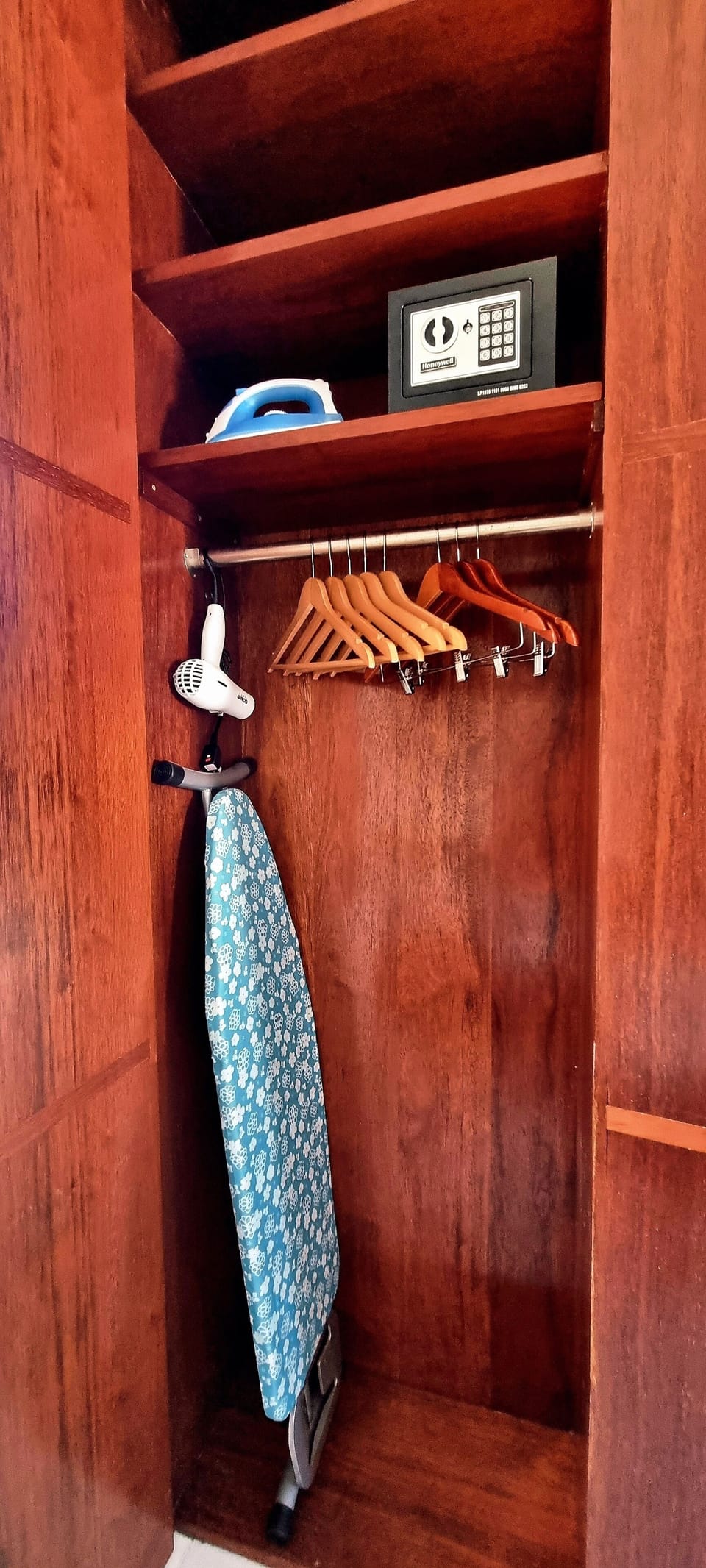 Wardrobe - Safe - Iron/Board - Hangers - Hair Dryer
