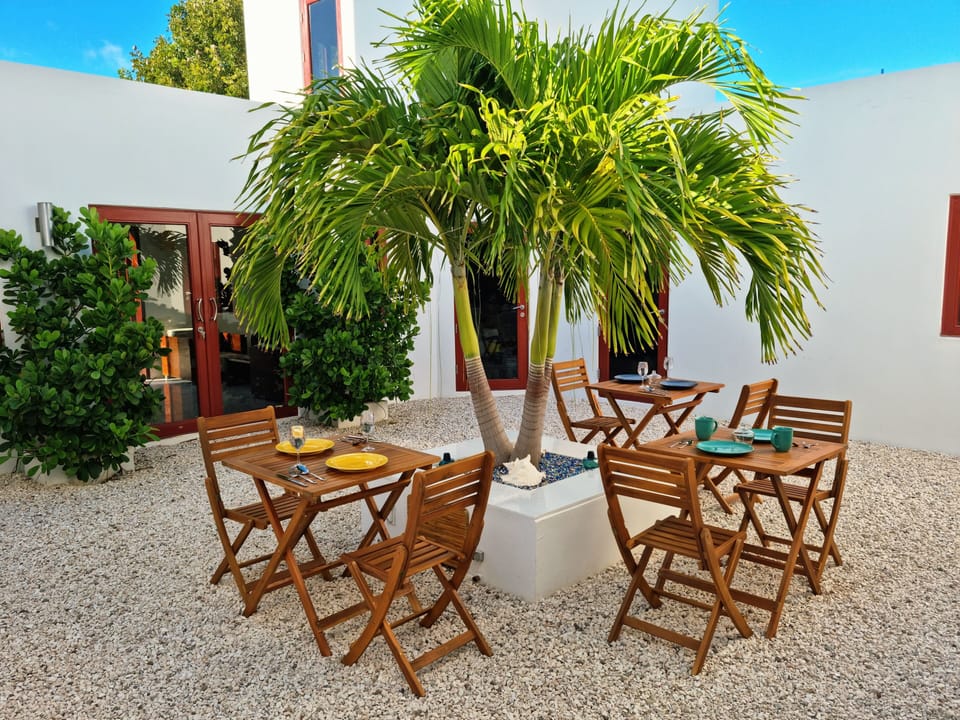 Outdoor Living Area "Courtyard", and private access to Studio 1 & Studio 2