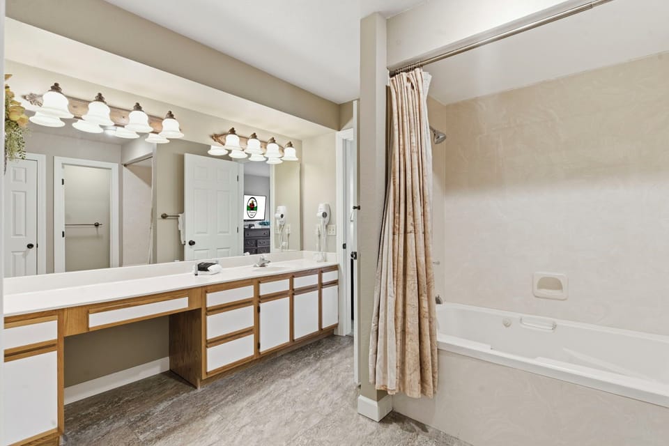 Master Bathroom -  Large Vanity and a Jetted Tub/Shower Combo
