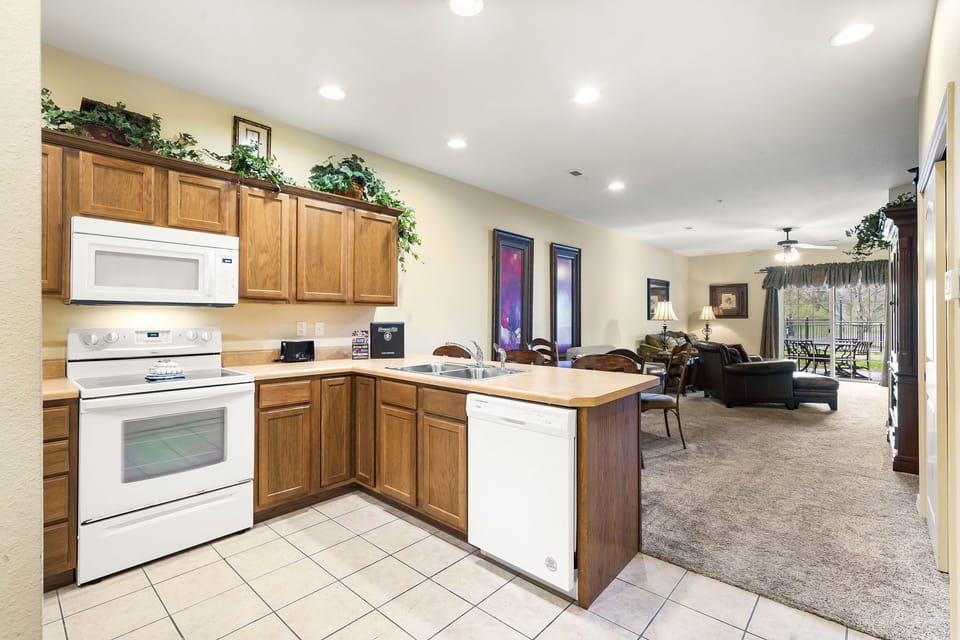 Full Kitchen and Open Floor Concept