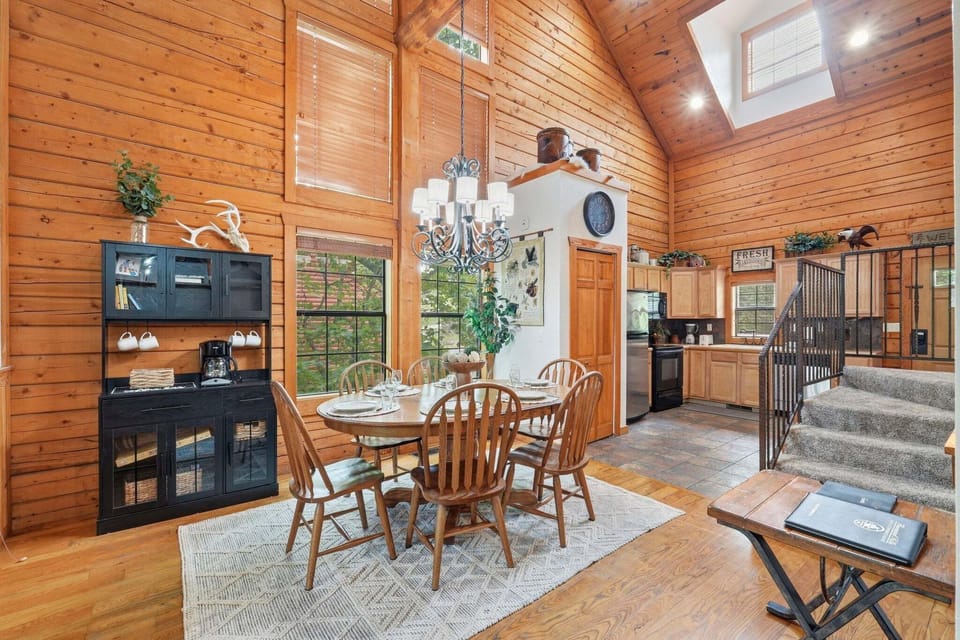The open floor plan encourages easy conversation and connection among guests.