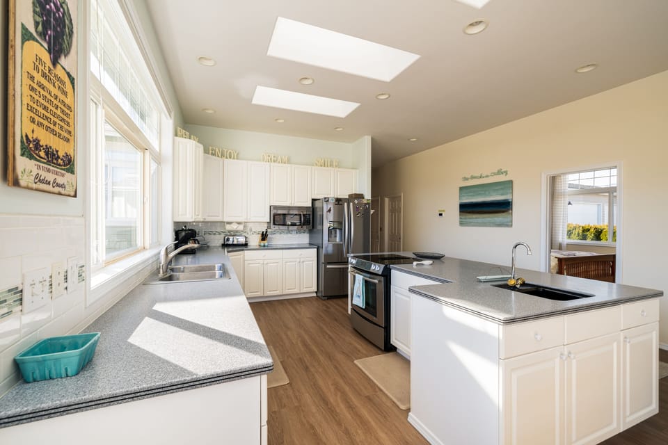 Fully equipped kitchen with everything you'll need for cooking