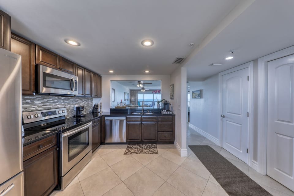 Fully stocked kitchen