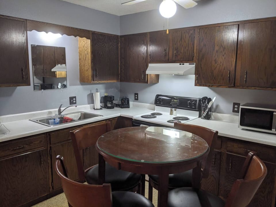 Kitchen with dining table