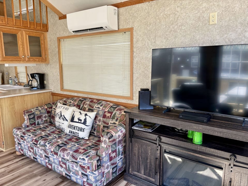55" Smart TV w/ Fireplace 