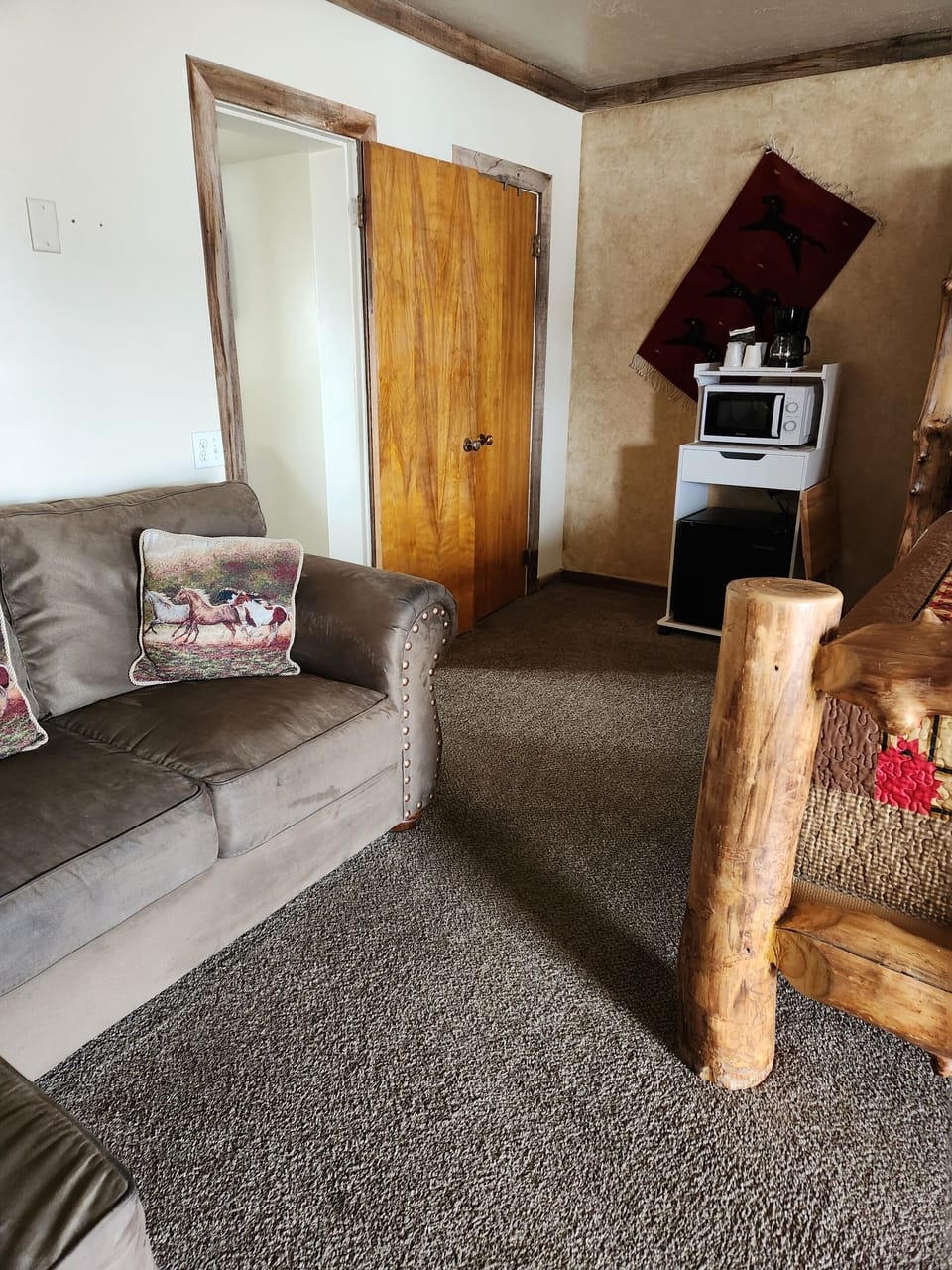 Running Horse (sofa and coffee station with microwave and mini fridge) 