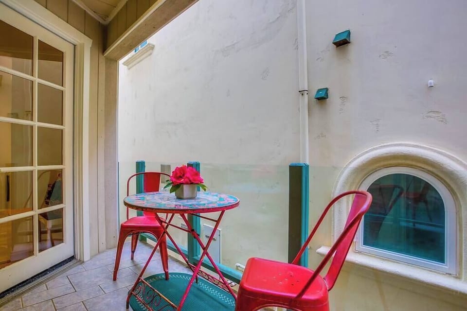 The condo's only patio - great for coffee!