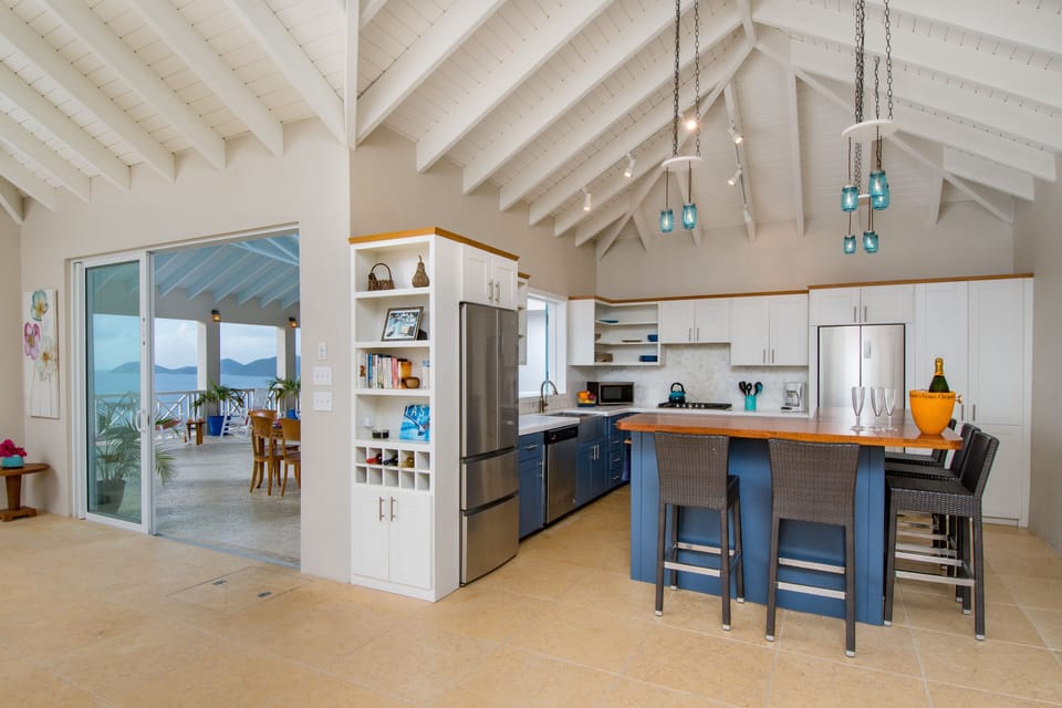 Plenty of seating around the kitchen island