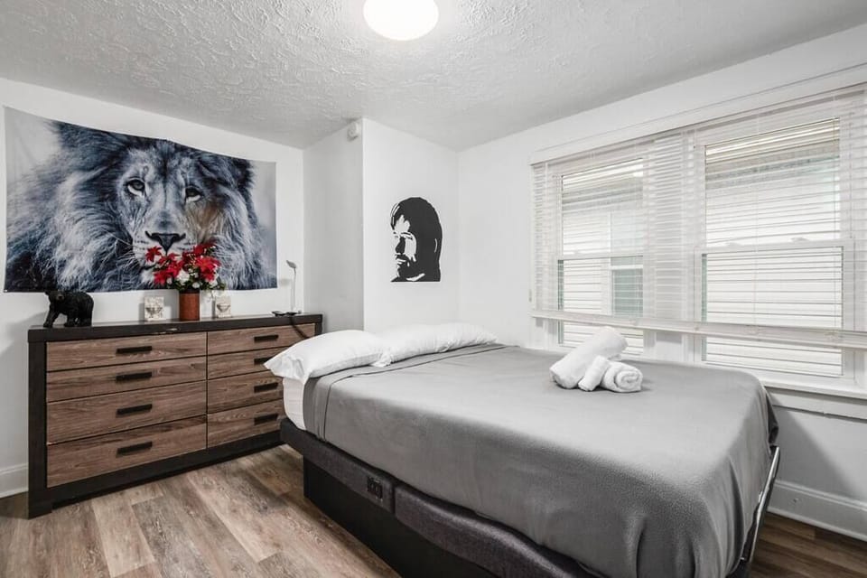 The Jaime room includes a queen smart/adjustable bed and large 4K smart tv.