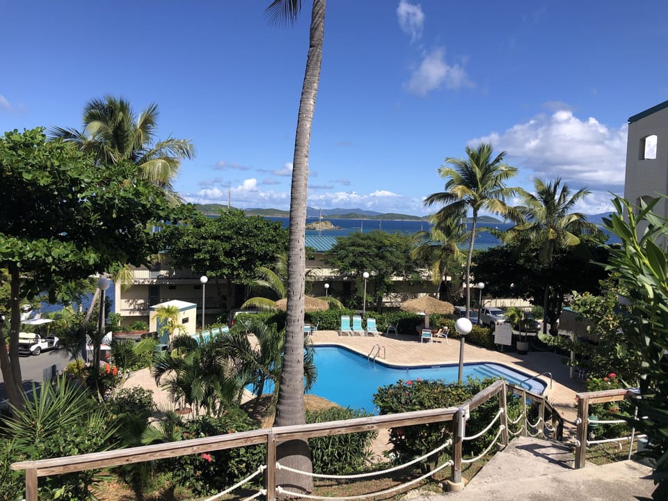 Main pool with restaurant and bar 