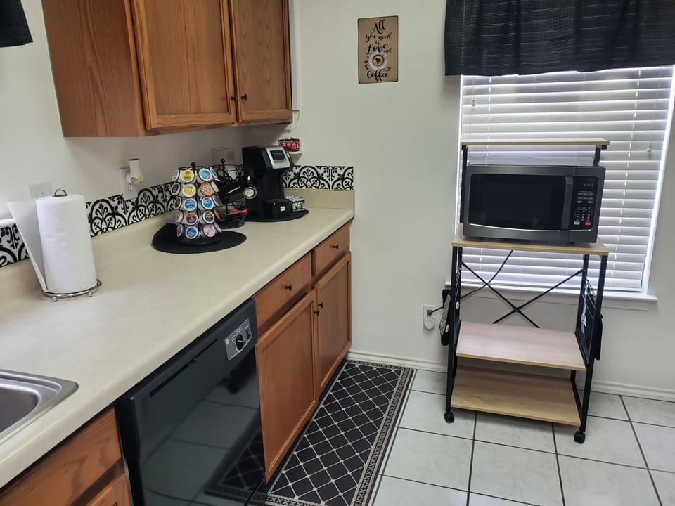 Coffee bar and microwave