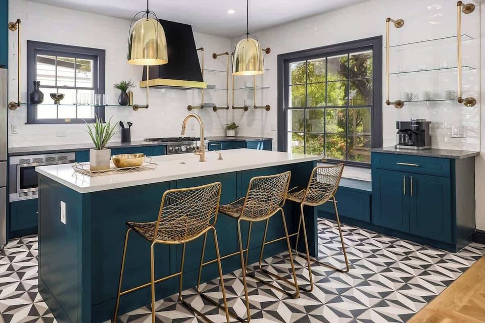 The vibrant kitchen is the perfect place for your group to gather