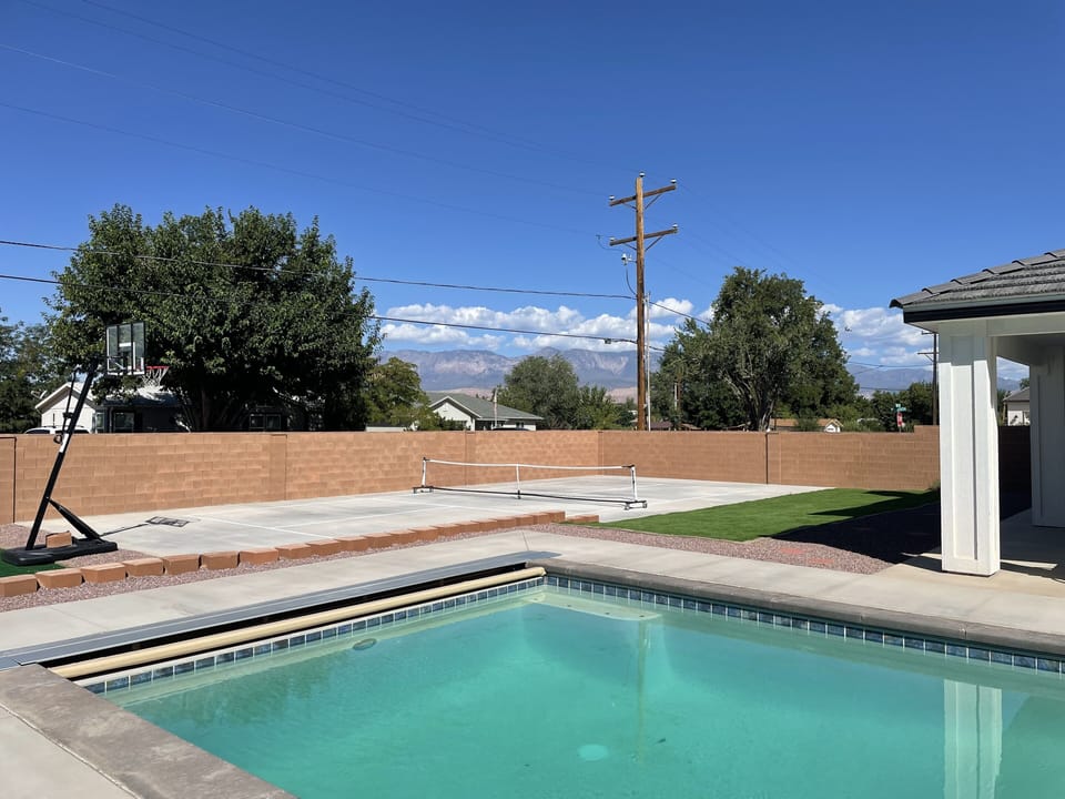 Pool, Pickle Ball and Basketball Court