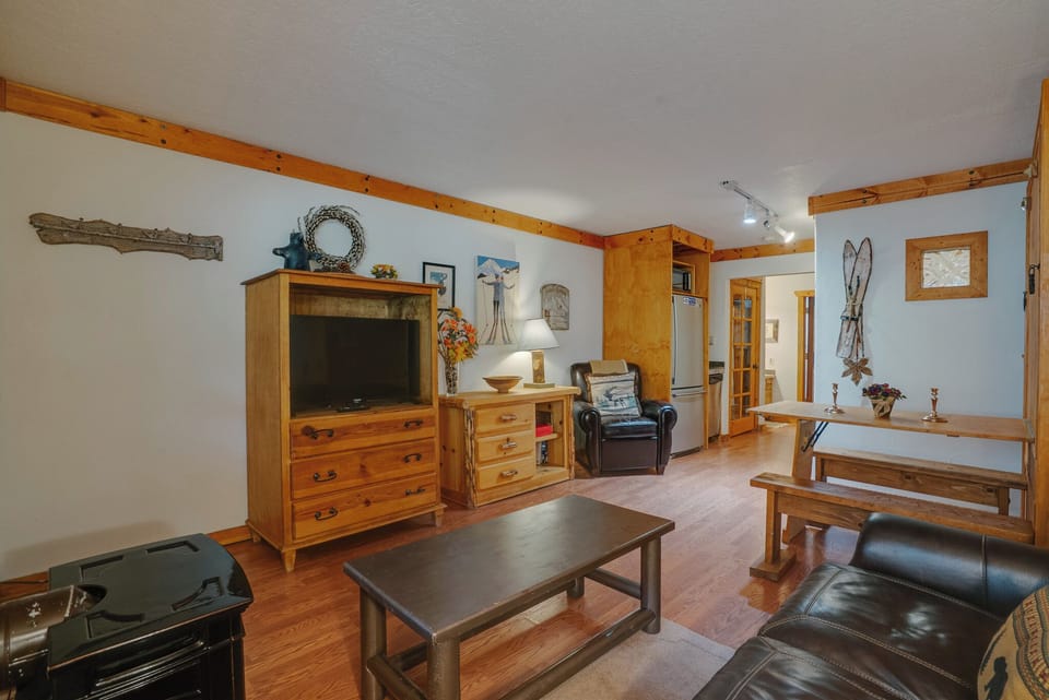 Living room with smart TV