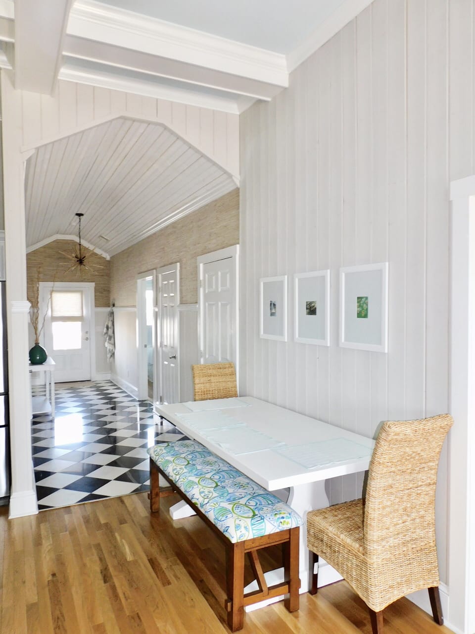 Dining table in kitchen area