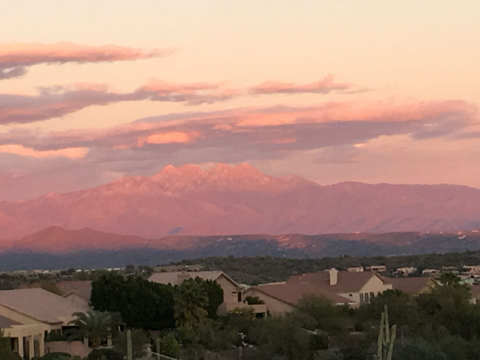 Beautiful purple sunset on Four Peaks Mountain!