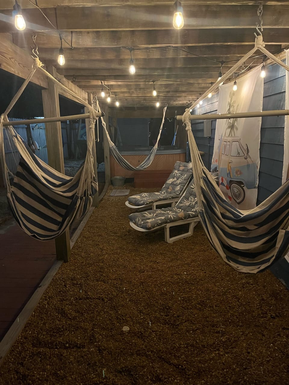 Relax away from the sun in a tranquil setting away from the house and noise