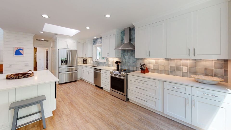 Expansive and Fully-Equipped Custom Kitchen
