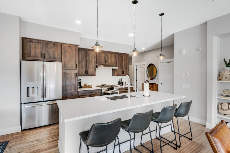Large kitchen island with seating for 4