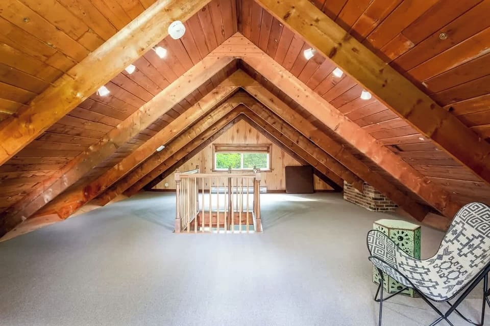 Loft area perfect for family game night or hangout space.
