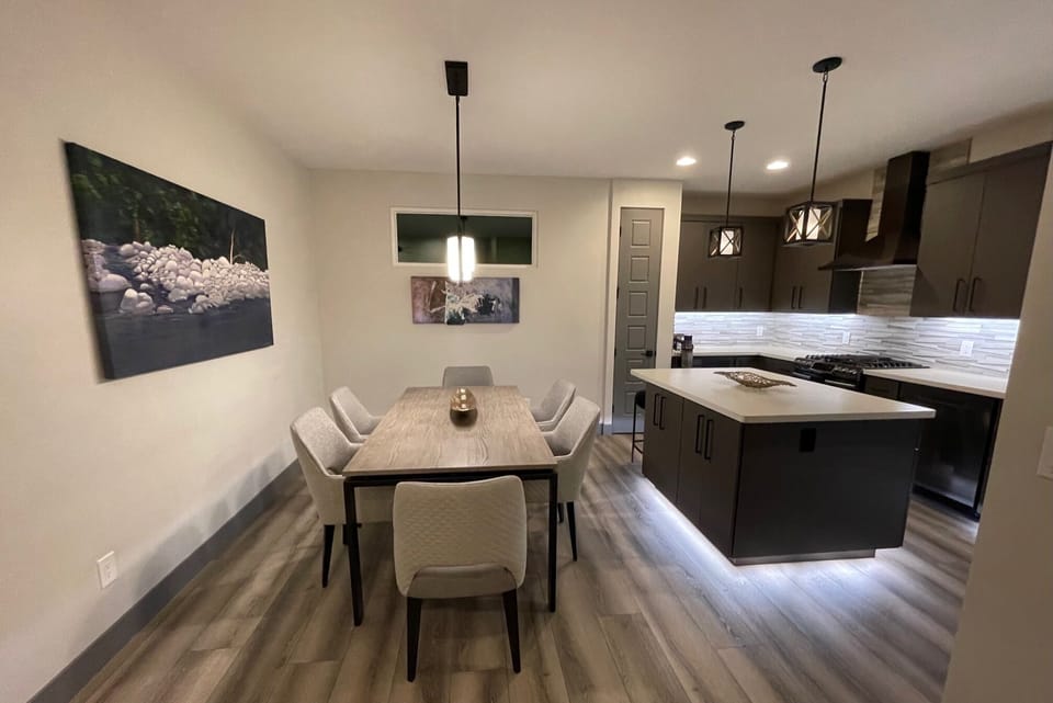 Elegant dining room seating for six