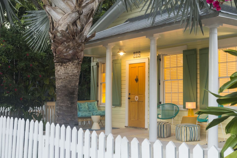 Enjoy sitting on the front porch in the evening.