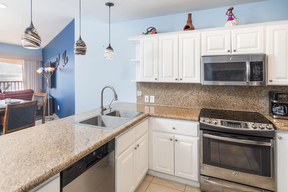 the kitchen
