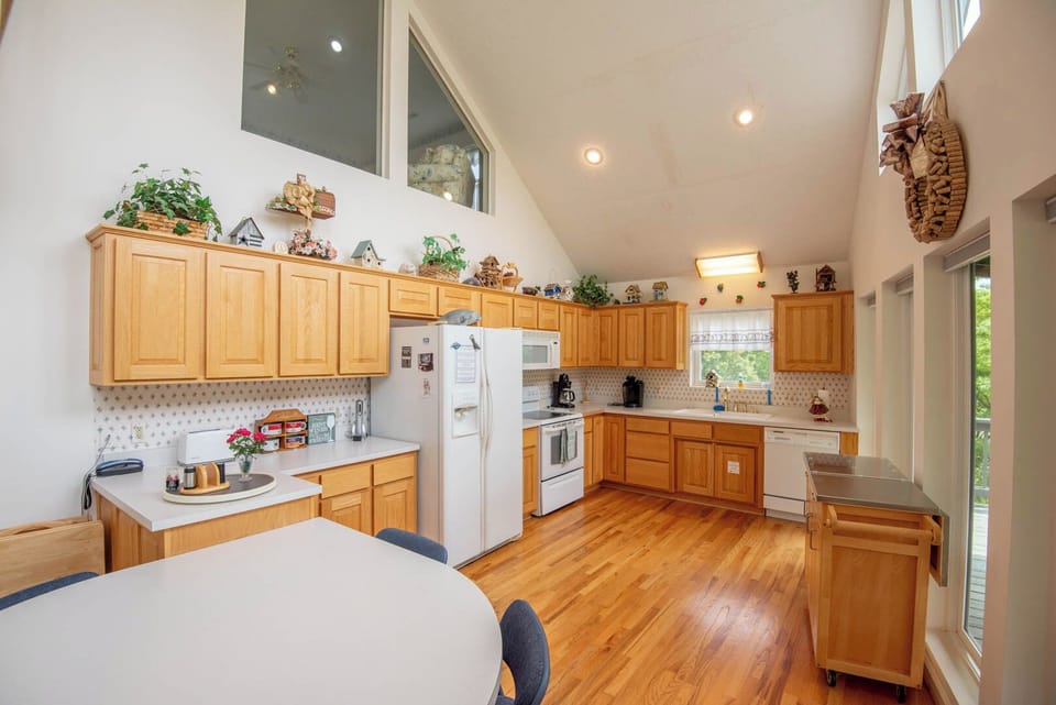 Your country kitchen, fully stocked for cooking...