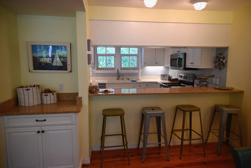 Bar with stools
