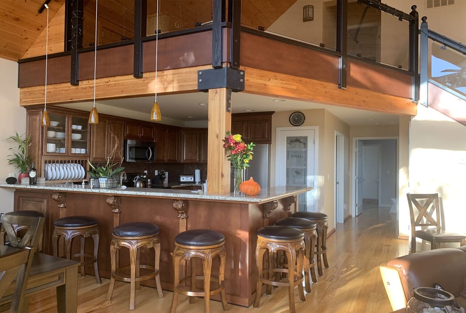 Folks always seem to congregate in the kitchen so there are plenty of barstools!