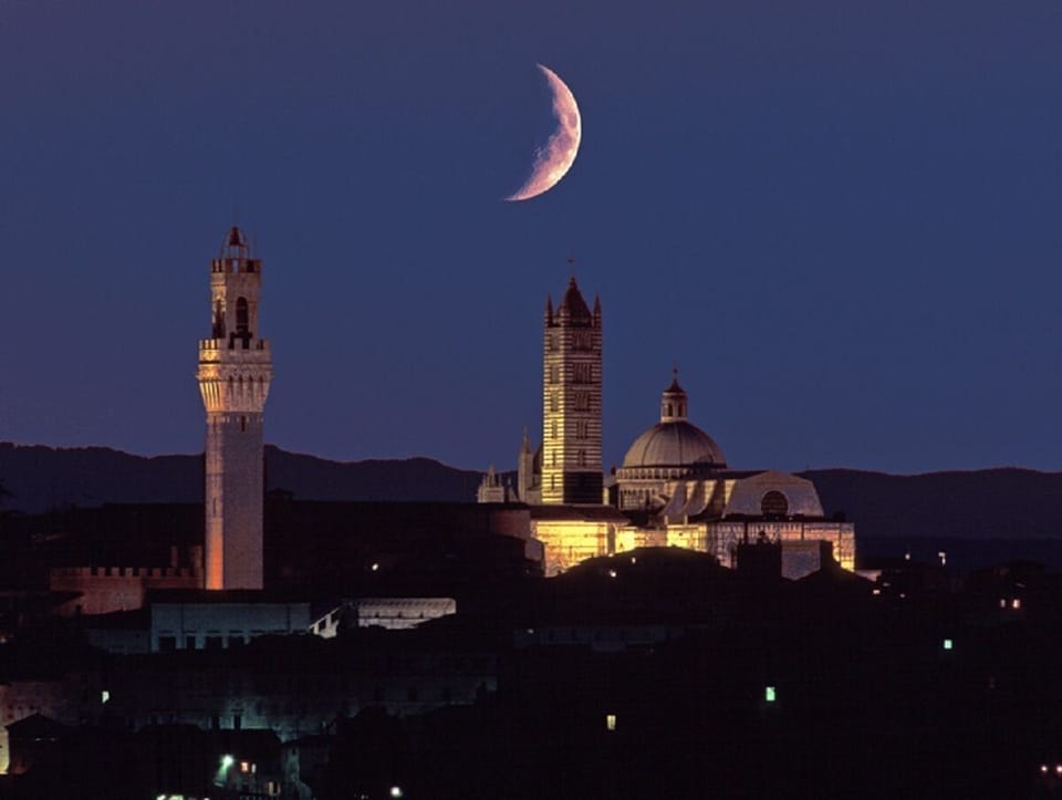 Siena at sunset is only 10 minutes drive away.