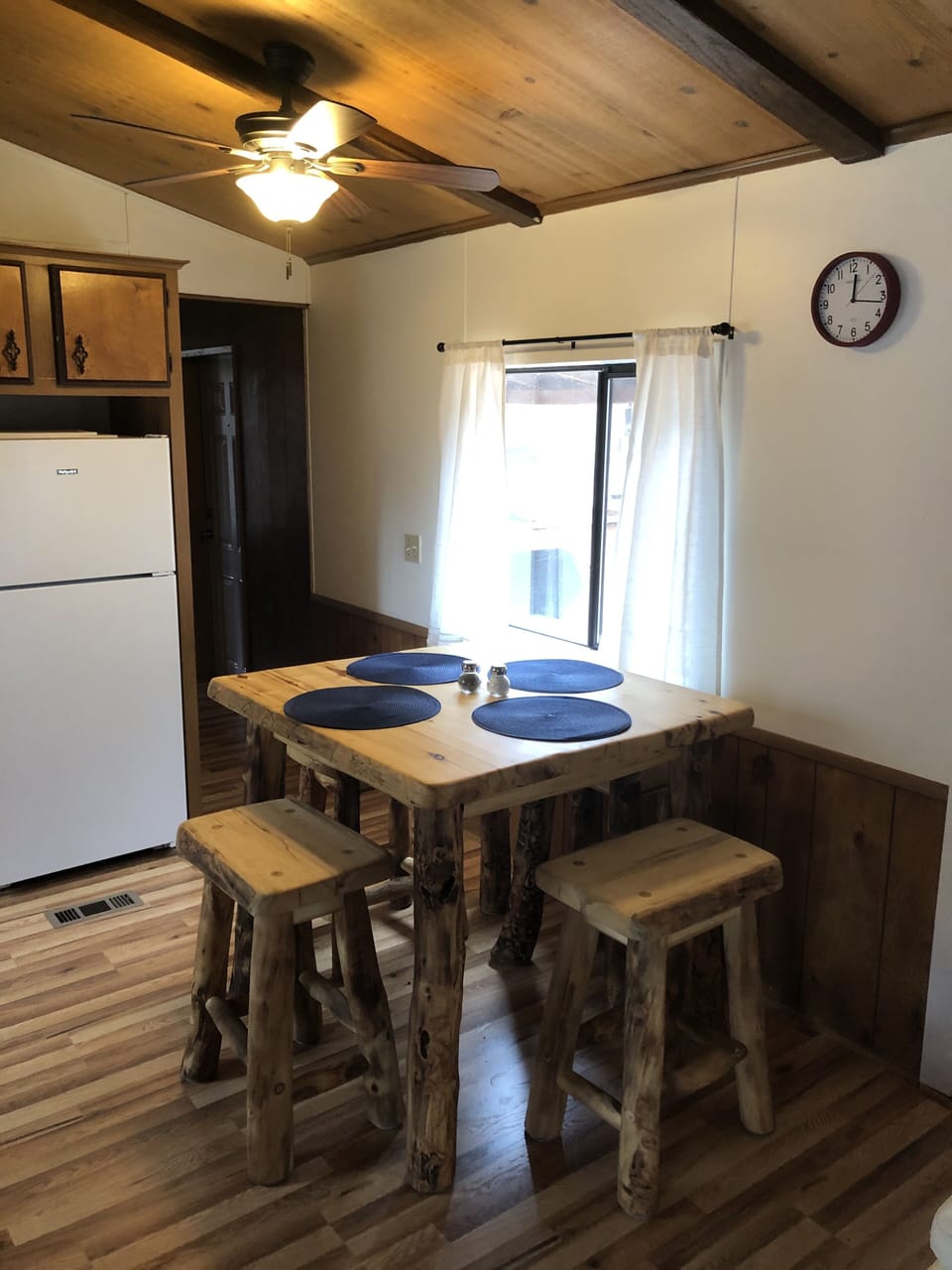 Handmade rustic Colorado wood kitchen table.
