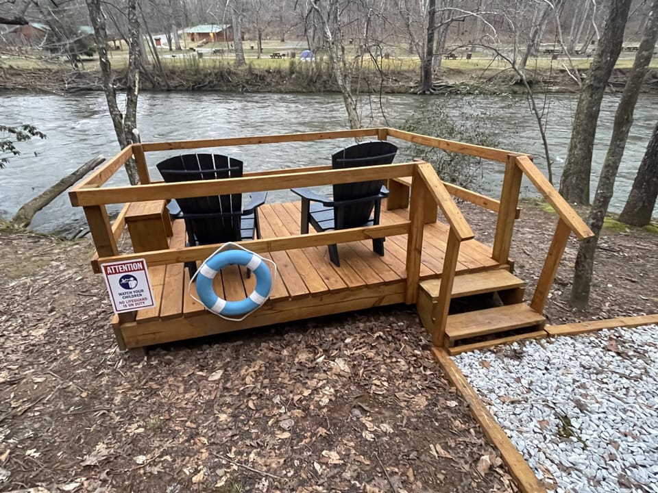 Deck by the river.
