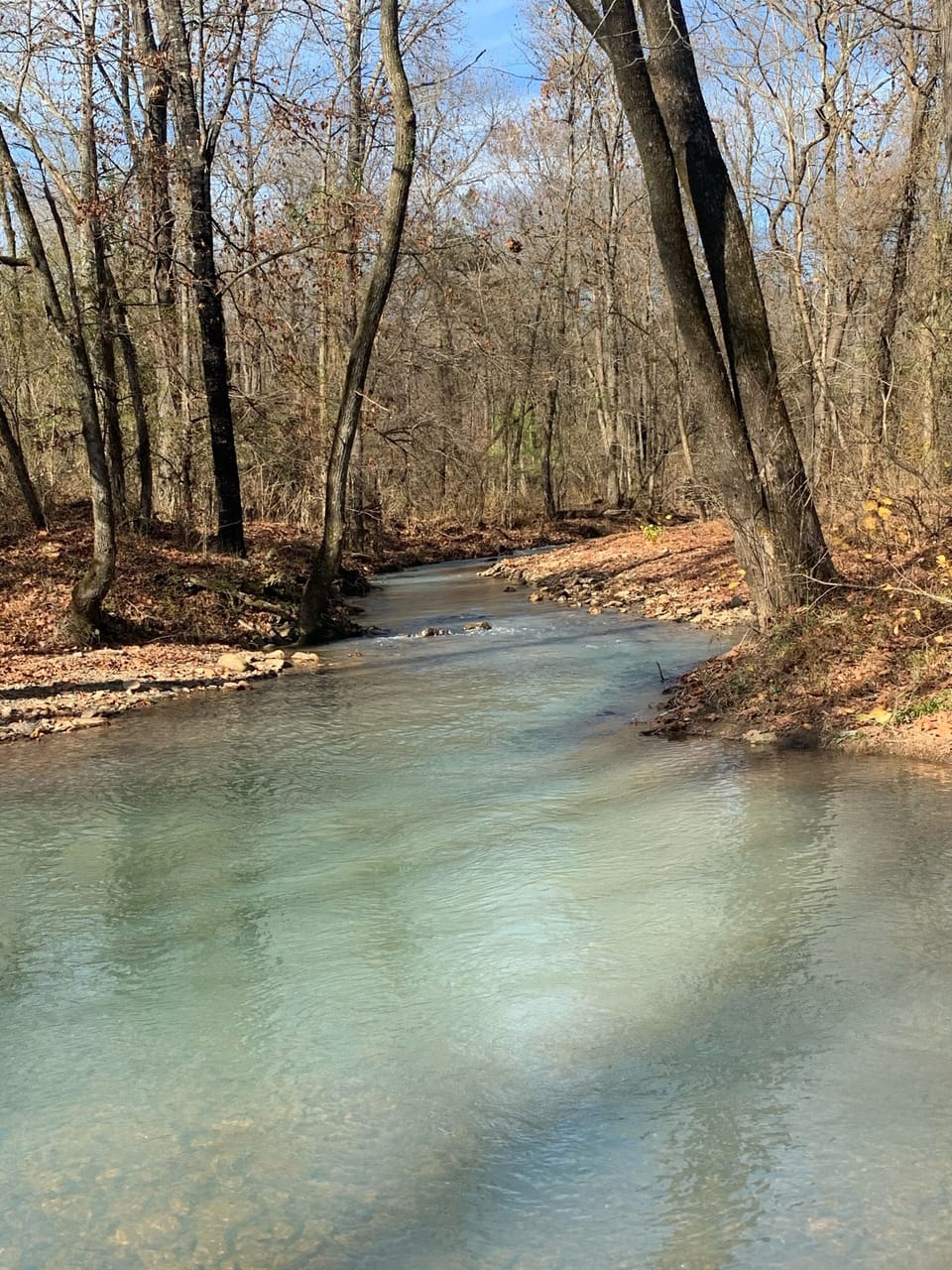 South creek that feeds the lake 