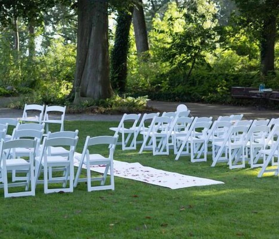 Outdoor banquet area
