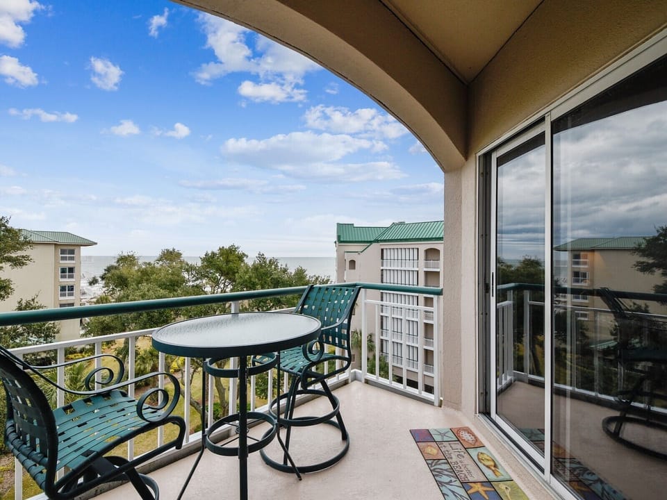 Private Balcony with Ocean Views at 4501 Windsor Court North