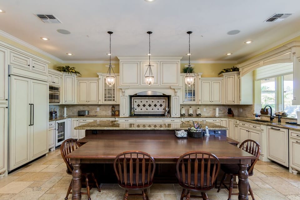 Kitchen with casual dining table