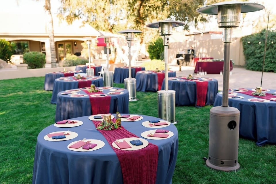 Outdoor banquet area