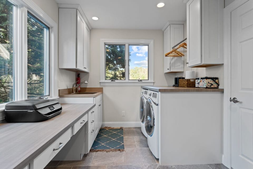 And the laundry room and office space in case you need to jump on a Zoom call or check email